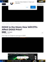 DOGE to the Moon: How Will ETFs Affect DOGE Price? - U.Today