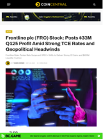 Frontline plc (NYSE: FRO) reported $33M Q1 2025 profit as strong TCE rates offset market pressures. Shares closed at $18.34, up 6.75%.