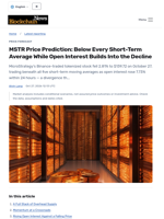 MSTR Price Prediction: Below Every Short-Term Average While Open Interest Builds Into the Decline - Blockchain.News