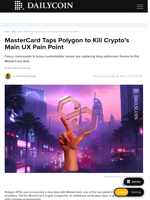 MasterCard Taps Polygon to Kill Crypto’s Main UX Pain Point - DailyCoin