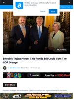 Bitcoin’s Trojan Horse: Florida Bill Could Turn The GOP Orange