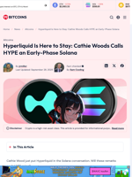 Hyperliquid Is Here to Stay: Cathy Woods Calls HYPE Early SOL
