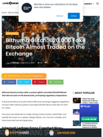 Bithumb Glitch Logs 620,000 Fake Bitcoin Balances