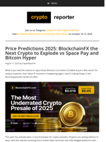 BlockchainFX: Top Crypto to Explode in 2025