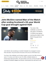 John McGinn named Man of the Match after ending Scotland's 28-year World Cup goal drought against Haiti