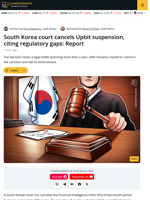 South Korea Court Cancels Dunamu Suspension Over FIU Case