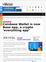 Coinbase Wallet is now Base app, a crypto ‘everything app' - The Crypto News Wire