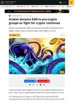 Kraken Commits $2M to Pro-Crypto PACs to Defend Digital Rights in the US