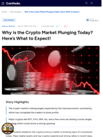 Why is the Crypto Market Plunging Today? Here’s What to Expect!