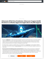 Ethereum (ETH) Price Prediction: Ethereum Targets $4,800 Breakout as Whales Signal Strength Above $4,300 Support - Brave New Coin