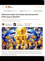 Ethereum stalls: Can whale demand prevent ETH's drop to $1,930? - AMBCrypto