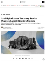 Are Digital Asset Treasury Stocks Oversold Amid Bitcoin's Slump? - Decrypt