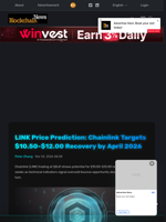 LINK Price Prediction: Chainlink Targets $10.50-$12.00 Recovery by April 2026 - Blockchain.News