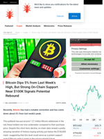 Bitcoin Dips 5% from Last Week’s High, But Strong On-Chain Support Near $100K Signals Potential Rebound - NullTX