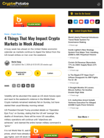 4 Things That May Impact Crypto Markets in Week Ahead