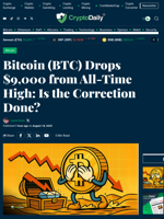 Bitcoin (BTC) Drops $9,000 from All-Time High: Is the Correction Done? - Crypto Daily