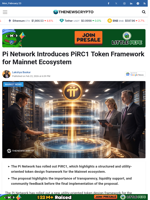 Pi Network Introduces PiRC1 Token Framework for Mainnet Ecosystem - TheNewsCrypto