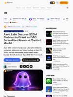 Aave Labs Secures $25M Stablecoin Grant as DAO Formalizes Revenue Control Model – Bitcoin News