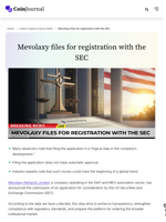 Mevolaxy files for registration with the SEC - CoinJournal
