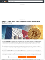 France's Right Wing Party Proposes Bitcoin Mining with Nuclear Power - Brave New Coin