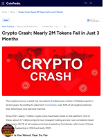 Crypto Crash: Nearly 2M Tokens Fail in Just 3 Months