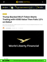Trump-Backed WLFI Token Starts Trading with $30B Value Then Falls 12% on Debut