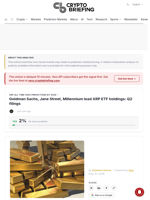 Goldman Sachs, Jane Street, Millennium lead XRP ETF holdings: Q2 filings