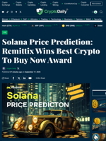 Solana Price Prediction: Remittix Wins Best Crypto To Buy Now Award - Crypto Daily