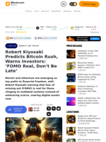 Robert Kiyosaki Predicts Bitcoin Rush, Warns Investors: ‘FOMO Real, Don’t Be Late’ – Markets and Prices Bitcoin News