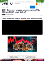 $1.34 Billion in Crypto Liquidations: BTC, ETH and XRP Lead Sell-off