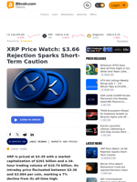 XRP Price Watch: $3.66 Rejection Sparks Short-Term Caution – Markets and Prices Bitcoin News