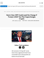 Here’s How XRP Could Lead the Charge if Trump’s 2025 Tax Plan Supercharges Crypto