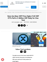 Here Are New XRP Price Highs if All XRP ETFs Pull In 11 Million XRP Daily for One Year