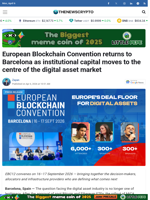European Blockchain Convention returns to Barcelona as institutional capital moves to the centre of the digital asset market - TheNewsCrypto