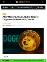 After Monero Attack, Qubic Targets Dogecoin for Next 51% Control
