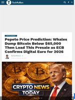 Pepeto Price Prediction: Whales Dump Bitcoin Below $65,000 Then Load This Presale as ECB Confirms Digital Euro for 2026 - TechBullion