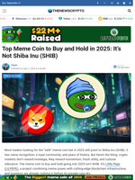 Top Meme Coin to Buy and Hold in 2025: It’s Not Shiba Inu (SHIB)