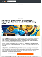 Litecoin (LTC) Price Prediction: Litecoin Holds $113 Support, Eyes Major Gains Ahead of ETF and Treasury Moves - Brave New Coin