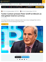 Tucker Carlson Presses Peter Schiff on Bitcoin as Global Reserve Currency