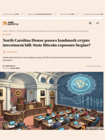 North Carolina House passes landmark crypto investment bill: State Bitcoin exposure begins? - AMBCrypto