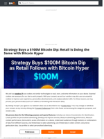 Strategy Buys a $100M Bitcoin Dip: Retail Is Doing the Same with Bitcoin Hyper