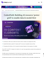 CodexField: Building AI resource 'power grid' to enable data & model flow - CoinJournal