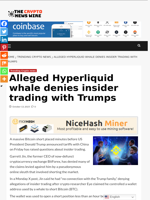 Alleged Hyperliquid whale denies insider trading with Trumps - The Crypto News Wire