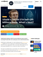Vitalik's Secret ETH Sell-Off: Millions Gone, What's Next? | Live Bitcoin News