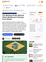 The Betting Probe Behind Flávio Bolsonaro's Escape From Brazil