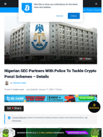 Nigerian SEC Partners With Police To Tackle Crypto Ponzi Schemes - Details | Bitcoinist.com
