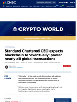Standard Chartered CEO expects nearly all transactions to move to blockchain