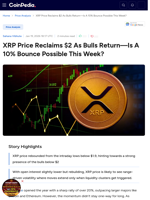 XRP Price Reclaims $2 As Bulls Return—Is A 10% Bounce Possible This Week?