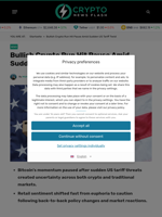 Bullish Crypto Run Hit Pause Amid Sudden US Tariff Twist - Crypto News Flash