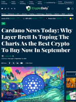 Cardano News Today: Why Layer Brett Is Toping The Charts As the Best Crypto To Buy Now In September - Crypto Daily